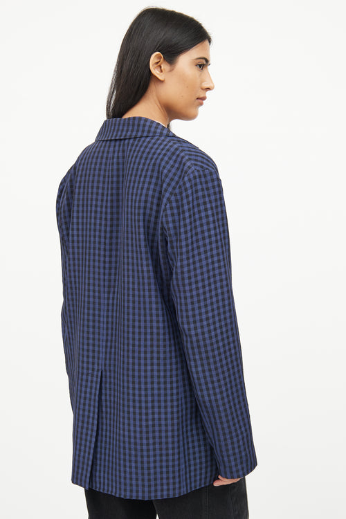 Tibi Navy & Black Check Blazer