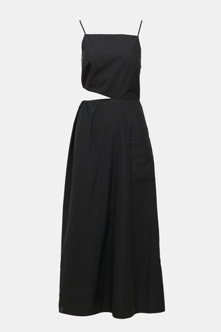 Tibi Nylon Cut Out Maxi Dress