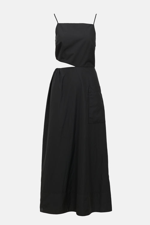 Tibi Nylon Cut Out Maxi Dress