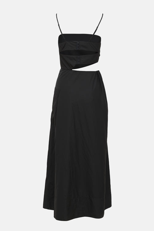 Tibi Nylon Cut Out Maxi Dress