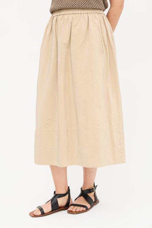 Tibi Nylon Midi Skirt