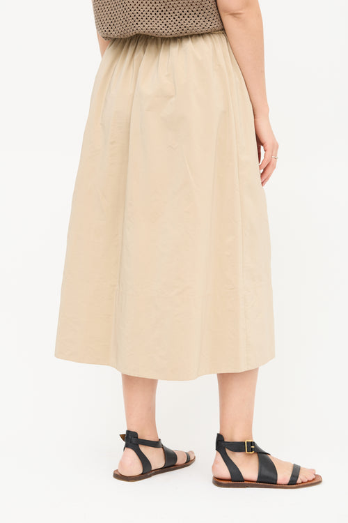 Tibi Nylon Midi Skirt