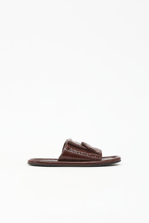 Tibi Patent Beryen Naplack Sandal
