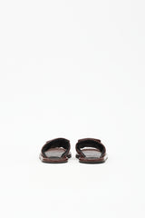 Tibi Patent Beryen Naplack Sandal