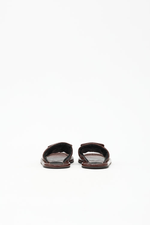 Tibi Patent Beryen Naplack Sandal