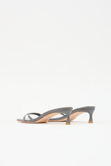 Tibi Patent Square Toe Sandal