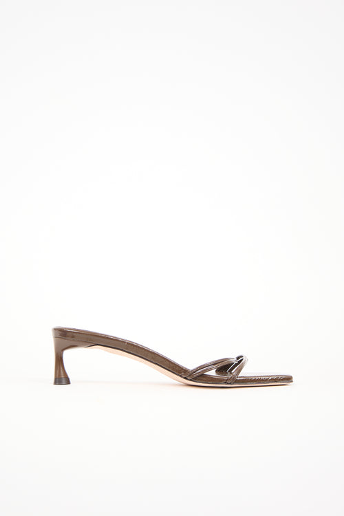 Tibi Patent Leather Jim Naplack Sandal