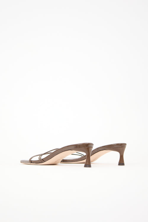 Tibi Patent Leather Jim Naplack Sandal