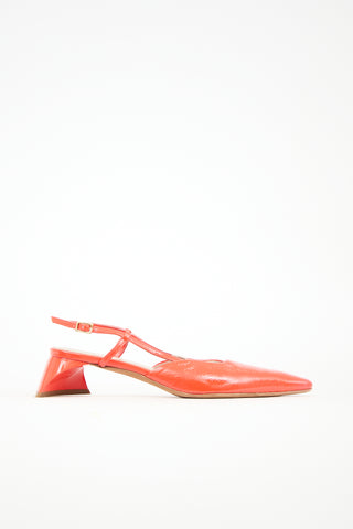 Tibi Patent Oscar Slingback Pump