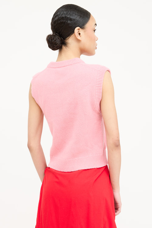 Tibi Wool Knit Distressed Vest