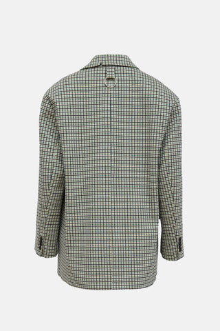 Tibi Plaid Gabe Blazer