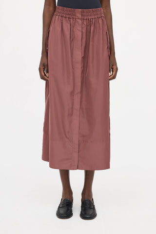 TibiNylon Zip Maxi Skirt