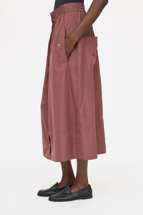 TibiNylon Zip Maxi Skirt