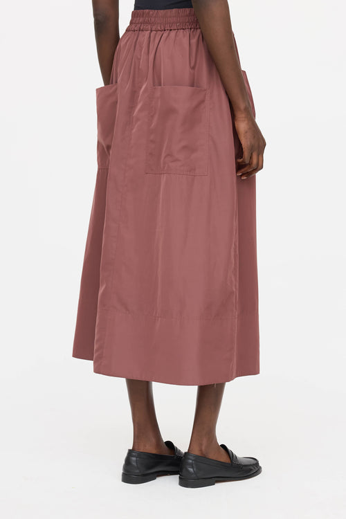TibiNylon Zip Maxi Skirt