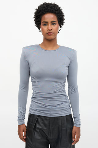 Tibi Ruched Padded Top