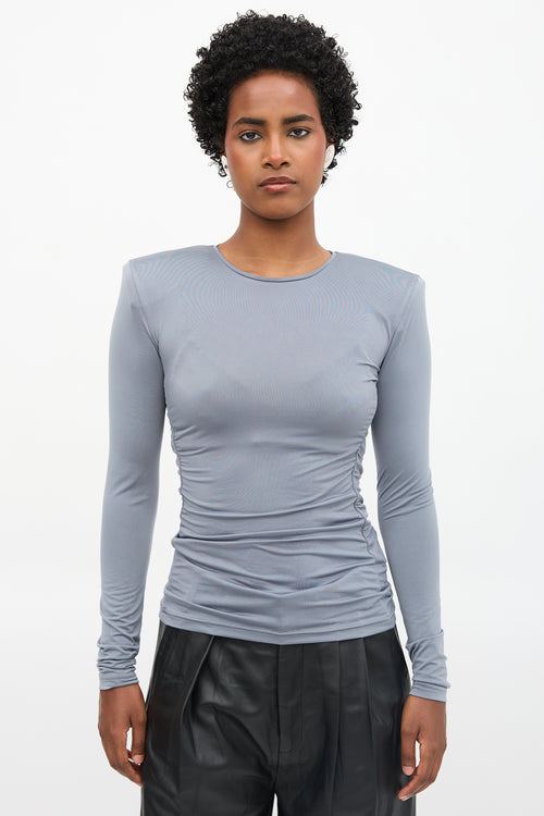 Tibi Ruched Padded Top
