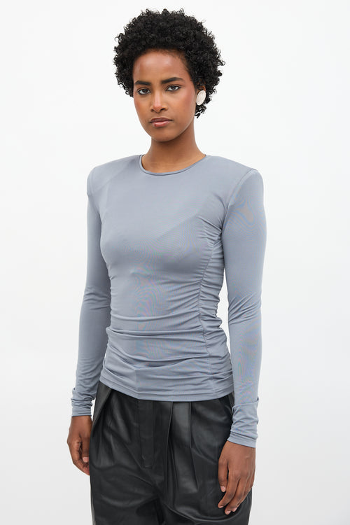 Tibi Ruched Padded Top