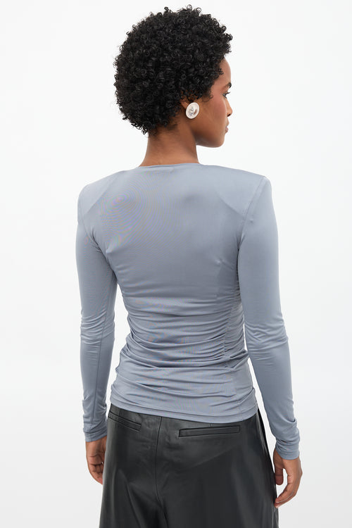 Tibi Ruched Padded Top