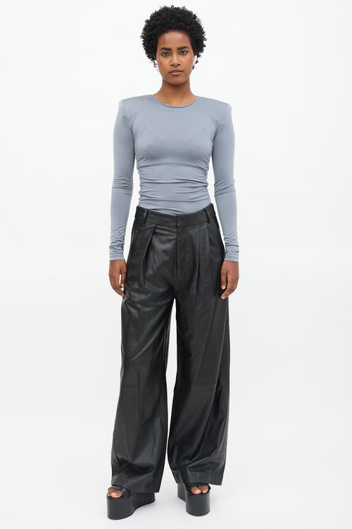 Tibi Ruched Padded Top