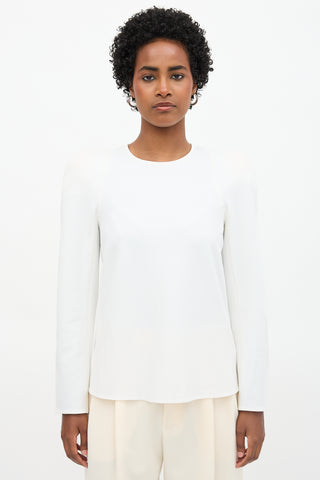 Tibi Sculpted Shoulder Top