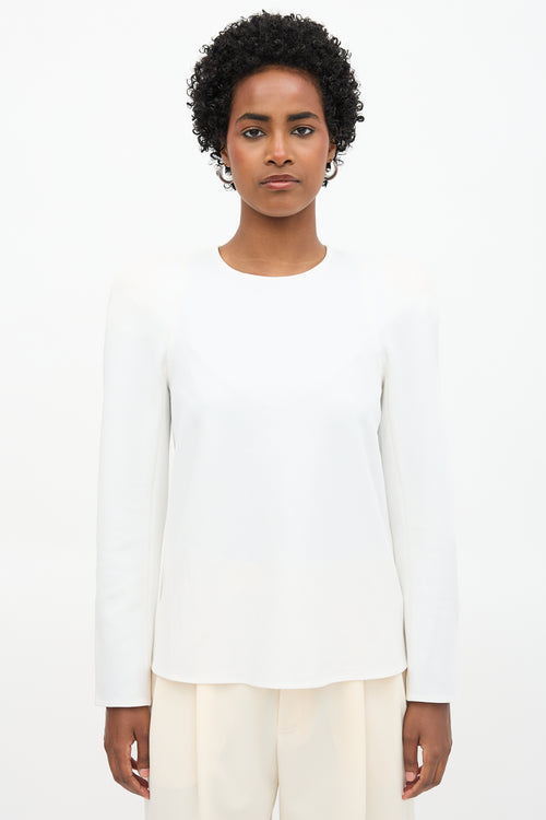 Tibi Sculpted Shoulder Top