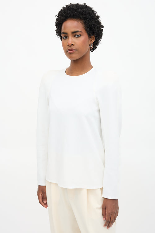 Tibi Sculpted Shoulder Top