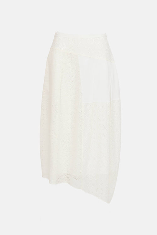 Tibi Cotton Eyelet Skirt