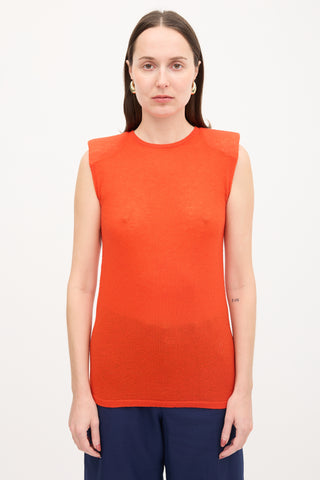 Tibi Wool Knit Padded Top