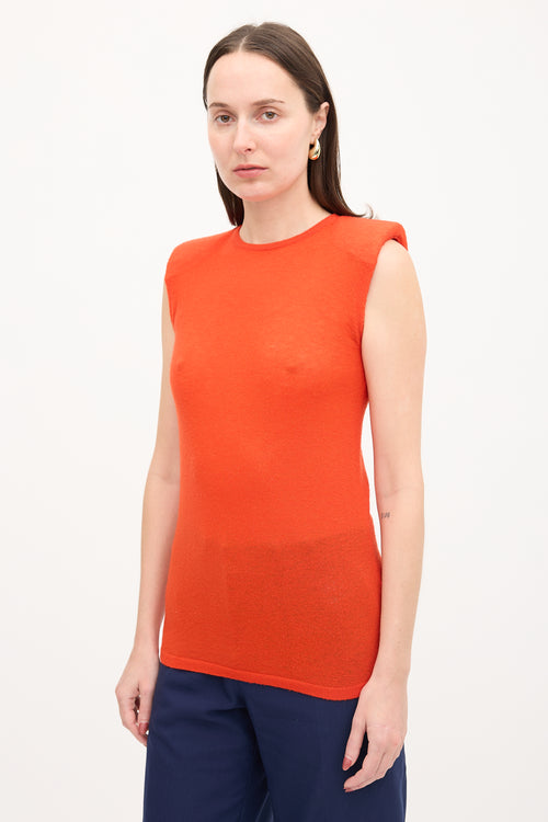 Tibi Wool Knit Padded Top