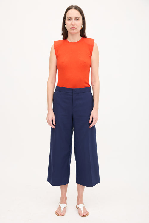 Tibi Wool Knit Padded Top