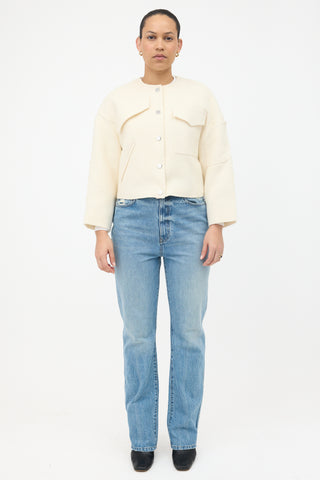 Tibi Wool Asymmetrical Boxy Jacket