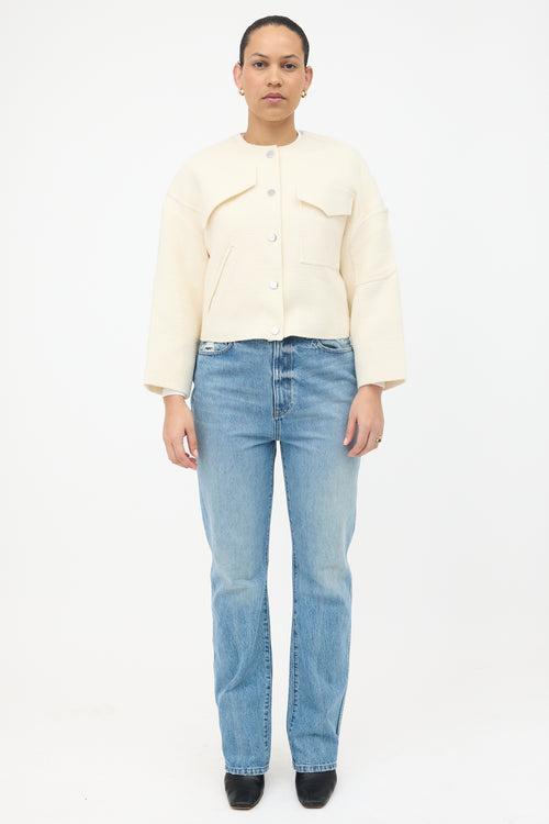 Tibi Wool Asymmetrical Boxy Jacket