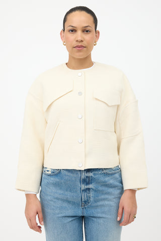 Tibi Wool Asymmetrical Boxy Jacket