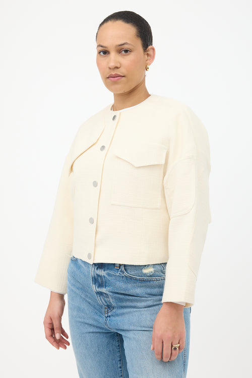 Tibi Wool Asymmetrical Boxy Jacket