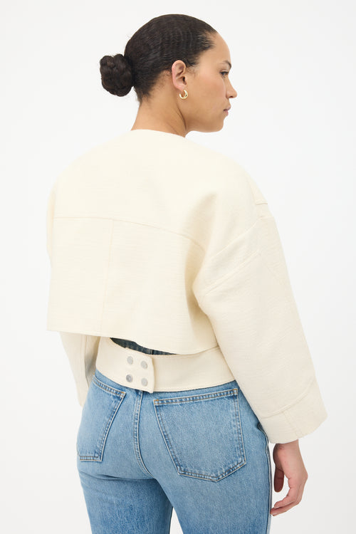 Tibi Wool Asymmetrical Boxy Jacket