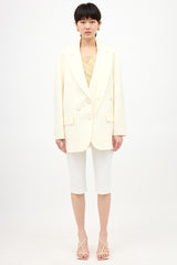 Tibi Wool Convertible Peak Lapel Blazer