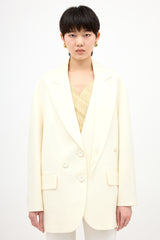 Tibi Wool Convertible Peak Lapel Blazer