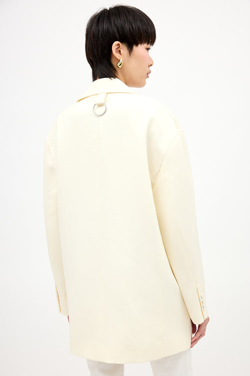 Tibi Wool Convertible Peak Lapel Blazer