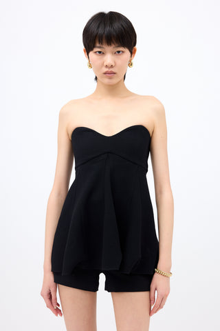 Tibi Wool Crepe Melee Top