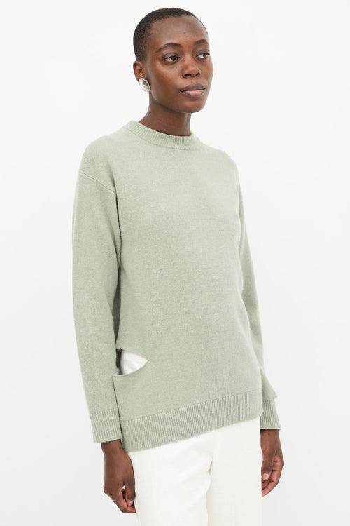 Tibi Wool Easy Pullover Sweater