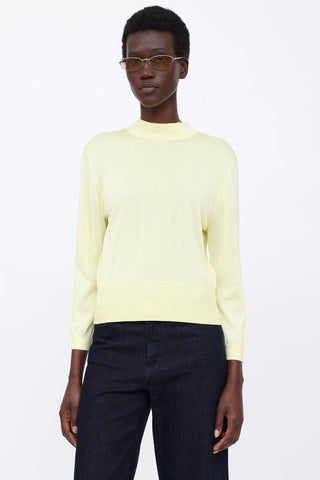 Tibi Knit Mock Neck Top