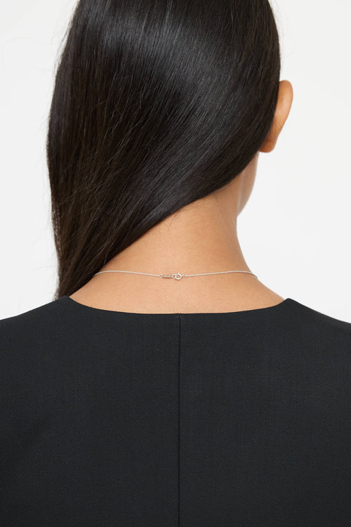 Tiffany & Co. 18K White Gold Pearl Diamond Necklace