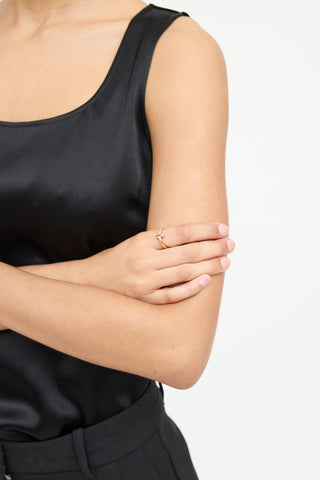 Tiffany & Co. 18K Rose Gold Diamond T1 Ring