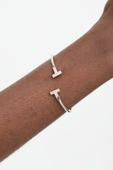 Tiffany & Co. 18K White Gold T Wire Bracelet