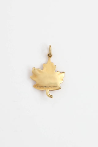 Tiffany & Co. 18K Yellow Gold Maple Leaf Pendant