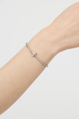 Tiffany & Co.18K White Gold & Diamond T1 Narrow Bracelet