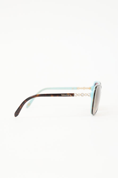 Tiffany & Co. TF4121 Embellished Rectangular Sunglasses