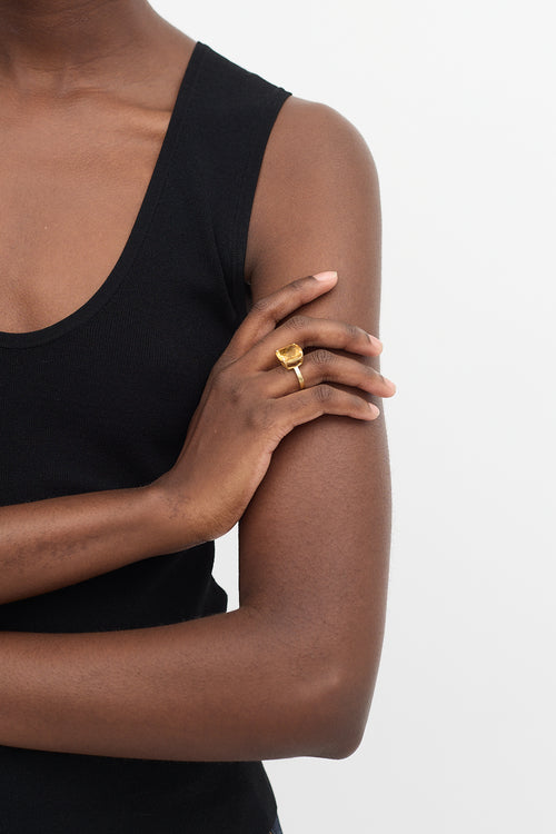 Tiffany & Co. 18K Yellow Gold & Citrine Cocktail Ring