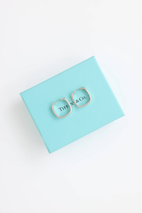 Tiffany & Co.Sterling Silver 1837 Square Hoop