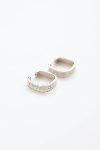Tiffany & Co.Sterling Silver 1837 Square Hoop